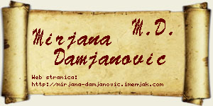 Mirjana Damjanović vizit kartica
